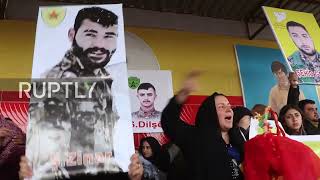 Syria: Massive crowd attends funeral march of 12 killed in ISIS prison attack