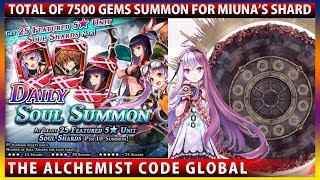 Total of 7500 Gems Summon For Miuna's Shards! How Many Miuna's Shards In The End? (TAC)