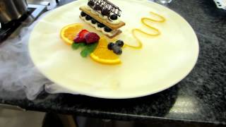 Pastry arts- dry ice dessert