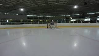 Разминка вратаря перед игрой на льду/ Warm up hockey goalie
