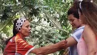 The Aboriginal body painting art.. A glimse of it at Dream World, Queensland, Australia