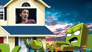 Minecraft - WOKE UP TO FIND ZOMBIES AT MY HOUSE! (Will I Run or Fight?)