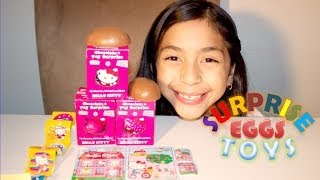 3 Surprise eggs- Unboxing Hello Kitty Chocolate Surprise eggs| B2cutecupcakes