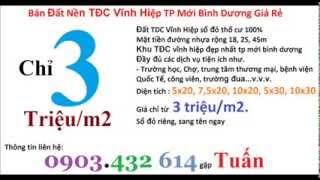 Bán Đất Nền TĐC Vĩnh Hiệp TP Mới Bình Dương Giá Rẻ