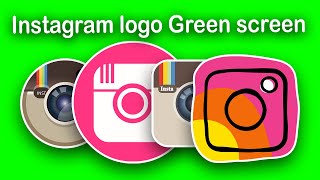 Instagram super icon logo Green screen footage