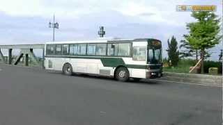 旭橋を渡る道北バス（郊外カラーと遠鉄系道北バス）