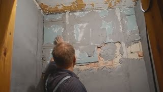 Как оштукатурить стену,заваленную на 10см ч.2