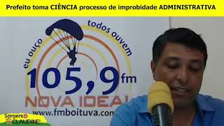 PREFEITO de Boituva NOTIFICADO DO PROCESSO POR IMPROBIDADE ADMINISTRATIVA!