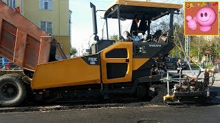 ДОРОЖНАЯ ТЕХНИКА в работе Асфальтоукладчик Volvo Tracked Pavers P7820C CREATES