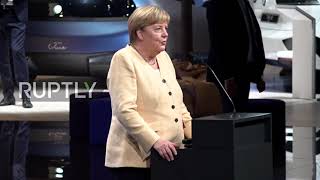 Germany: Angela Merkel opens annual International Motor Show in Munich