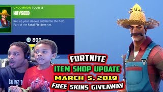 FORTNITE ITEM SHOP UPDATE LIVE STREAM MARCH 5, 2019 - *EPIC* CASTOR SKIN SHOWCASE