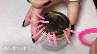 Lightning Bolt Nails using the masking tape / Маникюр Молния