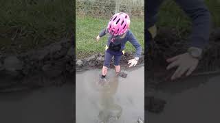 Girl gets stuck in mud