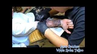 Day of the dead tattoo by: Jesus Sanchez (Wylde Sydes Tattoo)