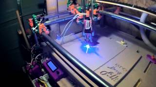 MPCNC with JTP Laser - First Picture Lase