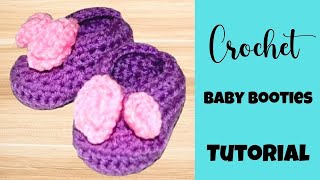 How to Crochet Baby Booties-Size Newborn to 3 Months Old Part I - Crochet Jewel