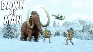 DAWN OF MAN - Ep. 02 - MAMMOTH ATTACKS Pre-Historic City Building Survival Gameplay