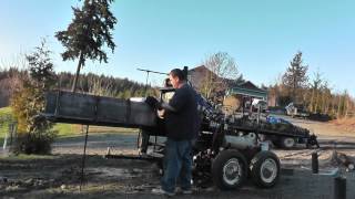Nick and dads homemade firewood splitter