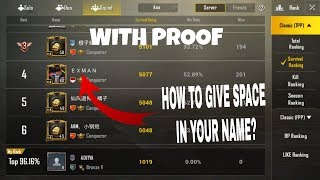 Pubg Mobile || How To Give Space In Your Name Solution || Gaming with Dan