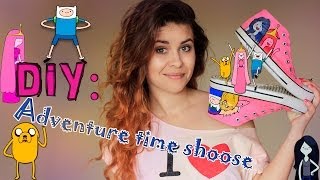 DIY: Adventure time shoes/ Разрисовываем свои кеды :3|Fosssaaa