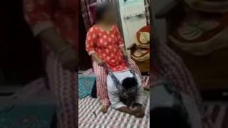 Woman Riding Husband