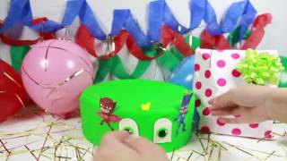 PJ Маски торт ко дню рождения Сюрприз с Catboy, Owlette, Гекко, Blaze и монстр Машины & Lion Guard