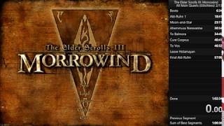 The Elder Scrolls III: Morrowind All Main Quests Glitchless Speedrun in 1:00:48 (RTA)