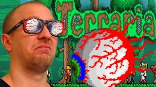 Terraria Noob VS Eye of Cthulu!