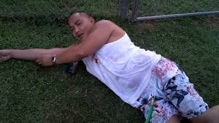 Drunk Guy Thinks He's Peeing