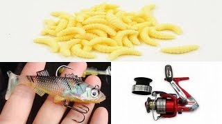 Рыболовные снасти #4: Несъёмный виброхвост, искусственный опарыш и катушка JinLi JL200
