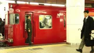 名鉄 駅員？が扉扱い ～朝の名古屋駅上り降車ホーム～