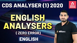 CDS 1 2020 Exam Analysis - English Questions Asked Answer Key - CDS Paper 2020