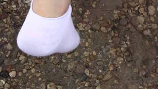 Starla's White Socks in Mud Snow