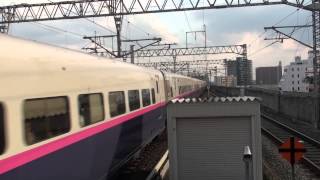 東北新幹線　郡山駅　E2系E3系「つばさ・やまびこ」到着！