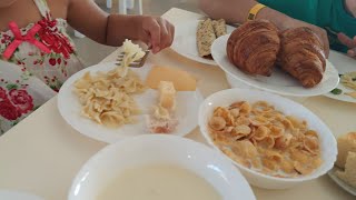 Спортивное утро. Завтрак в ресторане Рута. Семейный отель Ruta Family Club Hotel 2020