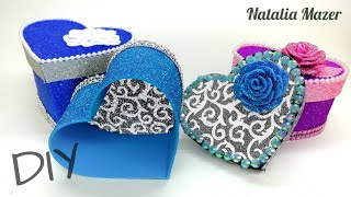 DIY❤️Valentine's Day❤️Heart box/Jewelry box eva Foam/DIY Natalia Mazer