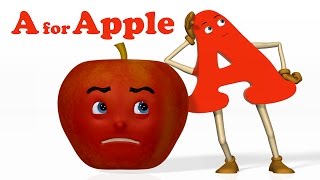 A for Apple | Alphabet ABC Songs | Phonics Song - 3D ABC Songs & Rhymes for Children