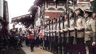 "Бородино 1912" Редчайшие кадры кинохроники, Россия достойно отметила 100-летие Бородинской битвы.