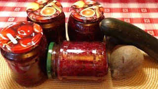 Buraczki z Cukinią na Zimę | Sałatka do Obiadu | Przetwory na Zimę