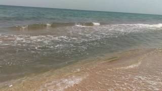 Песчаный берег Каспийского моря г. Избербаш.
