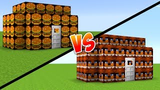 ДОМ ИЗ ФРЕДДИ ПРОТИВ ДОМА ИЗ ГАМБУРГЕРА! ФНАФ ПЯТЬ НОЧЕЙ С ФРЕДДИ! КАК ПОСТРОИТЬ ДОМ В МАЙНКРАФТ