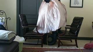 Ball Gown Blown Up by Strong Blower