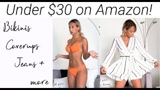 AMAZON Try-On Haul - Swimwear, Best Jeans Ever, & More (UNDER 30$)