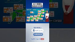 【朝の1分天気】2022年10月2日(日) #shorts