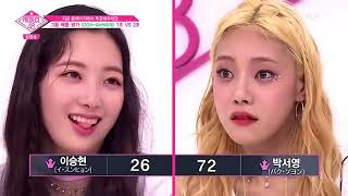 PRODUCE48 ep 4   Like ooh ahh TWICE   Battle Result Goto Moe, Kokoro, Haeun, Chaewon, etc