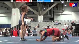 Jasmine Mendez vs. Teshya Alo at 2013 West Jr. Freestyle Regional