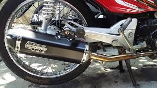 (Short clip) soundtest of EXOS R6 on suzuki smash 115