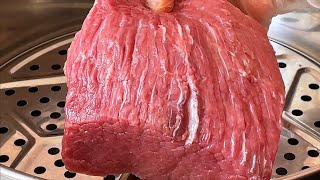 【小穎美食】做夢也沒想到，把牛肉飯鍋中蒸一蒸，出鍋瞬間成招牌菜，太香了