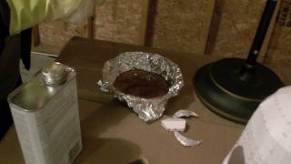 My first Pepakura project - Magneto Helmet Part 6 - Applying Resin