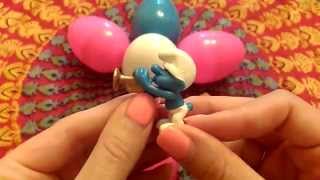 Распаковка яиц с сюрпризом Смурфики / Unpacking Smurfs eggs with a surprise
